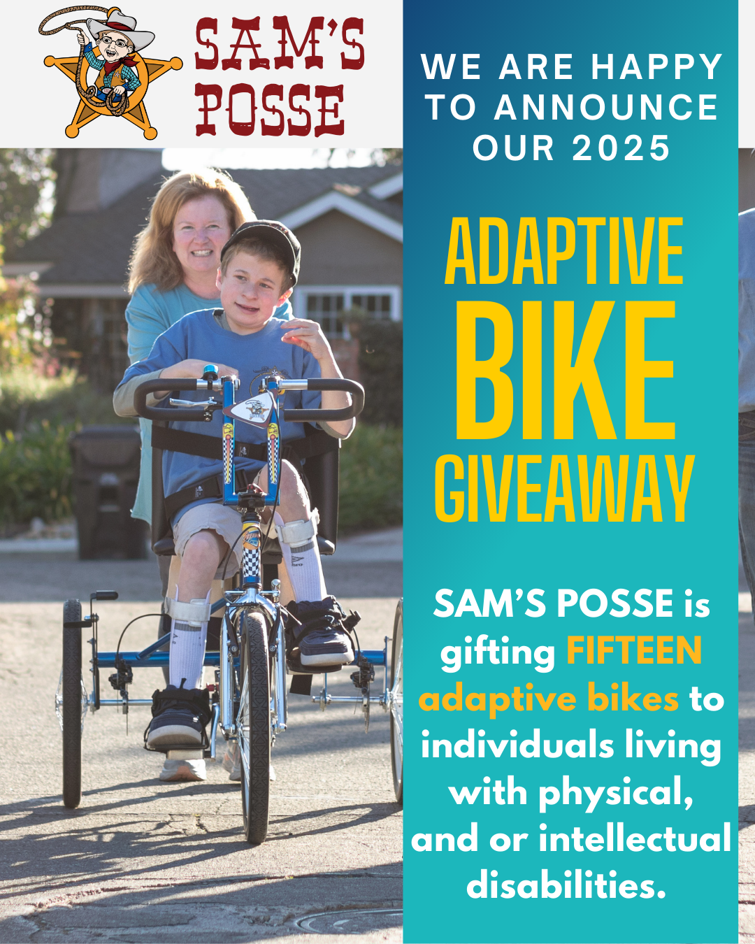 2025 Sam’s Posse Adaptive Bike Giveaway